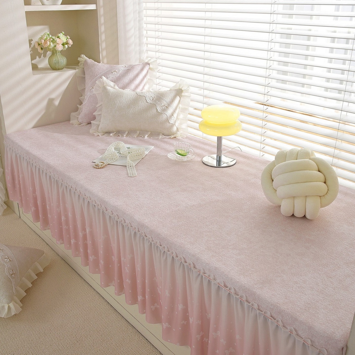 91家纺网 家纺一手货源 找家纺 （总）共鸣沙发垫 2026新款冰豆豆素雅5厘米海绵飘窗垫系列