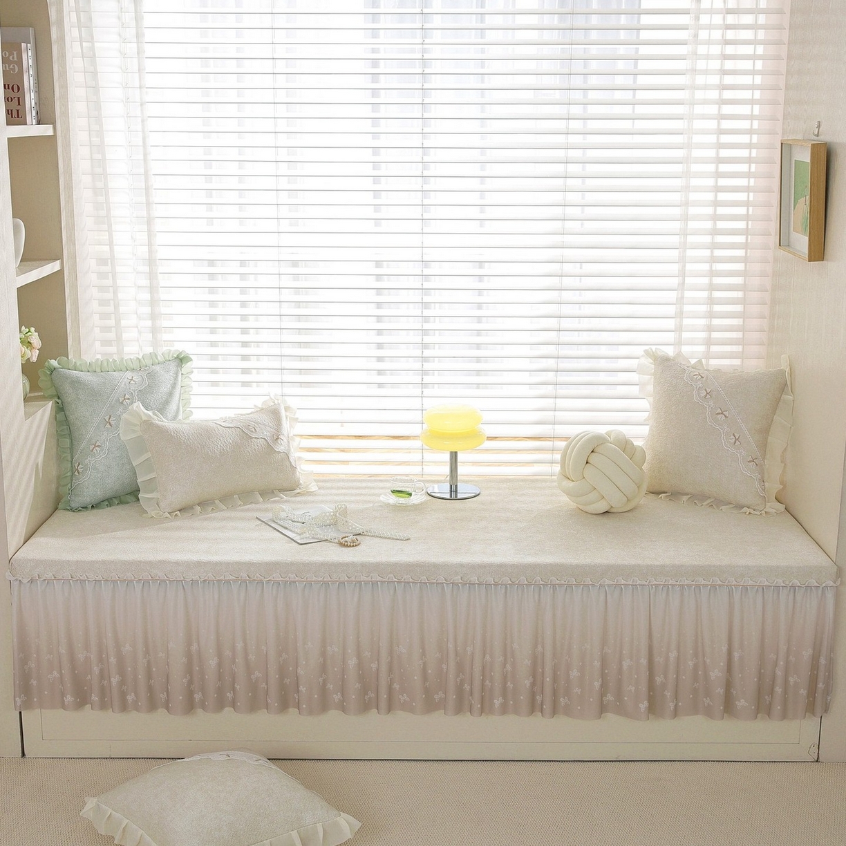 共鸣沙发垫 2026新款冰豆豆素雅5厘米海绵飘窗垫系列 素雅米黄