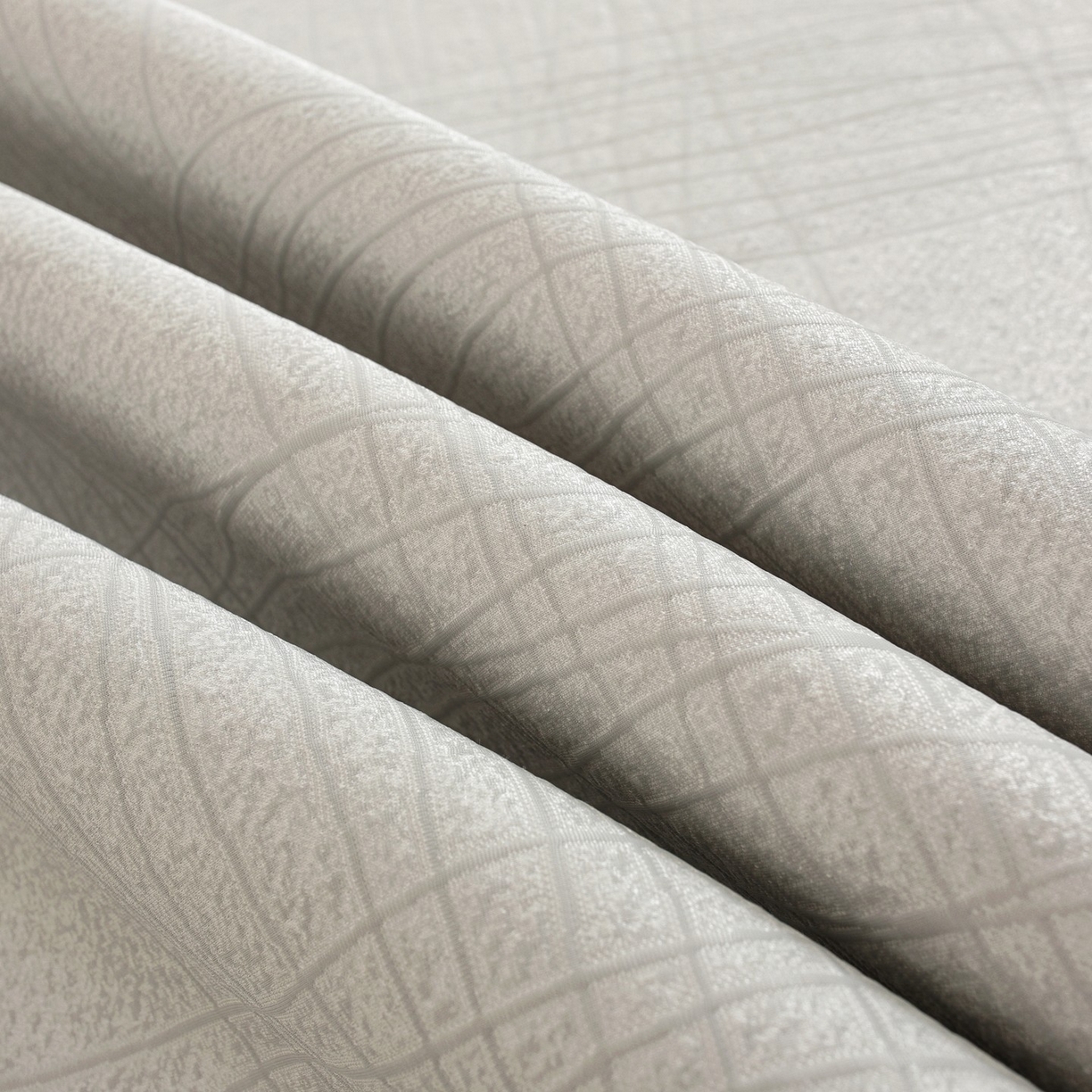 91家纺网 家纺一手货源 找家纺 共鸣沙发垫 2026新款冰豆豆条纹床裙系列 冰豆条纹灰色