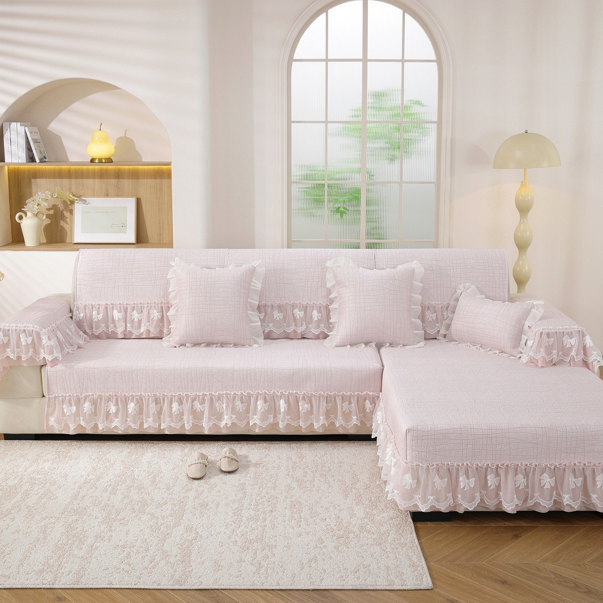 91家纺网 家纺一手货源 找家纺 （总）共鸣沙发垫 2026新款冰豆条纹沙发垫系列