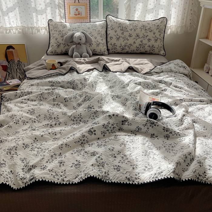 91家纺网 家纺一手货源 找家纺 （总）梵希雅 2026新款三角针泡芙纱夏被四件套-实拍图