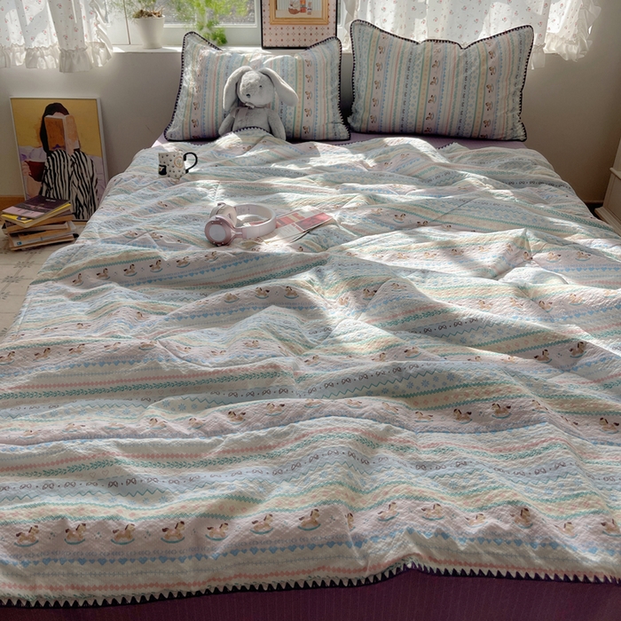 91家纺网 家纺一手货源 找家纺 （总）梵希雅 2026新款三角针泡芙纱夏被四件套-实拍图