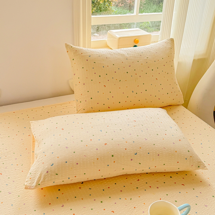 91家纺网 家纺一手货源 找家纺 （总）梵朴 2026新款A类泡芙纱云感邹邹纱双层纱单床单