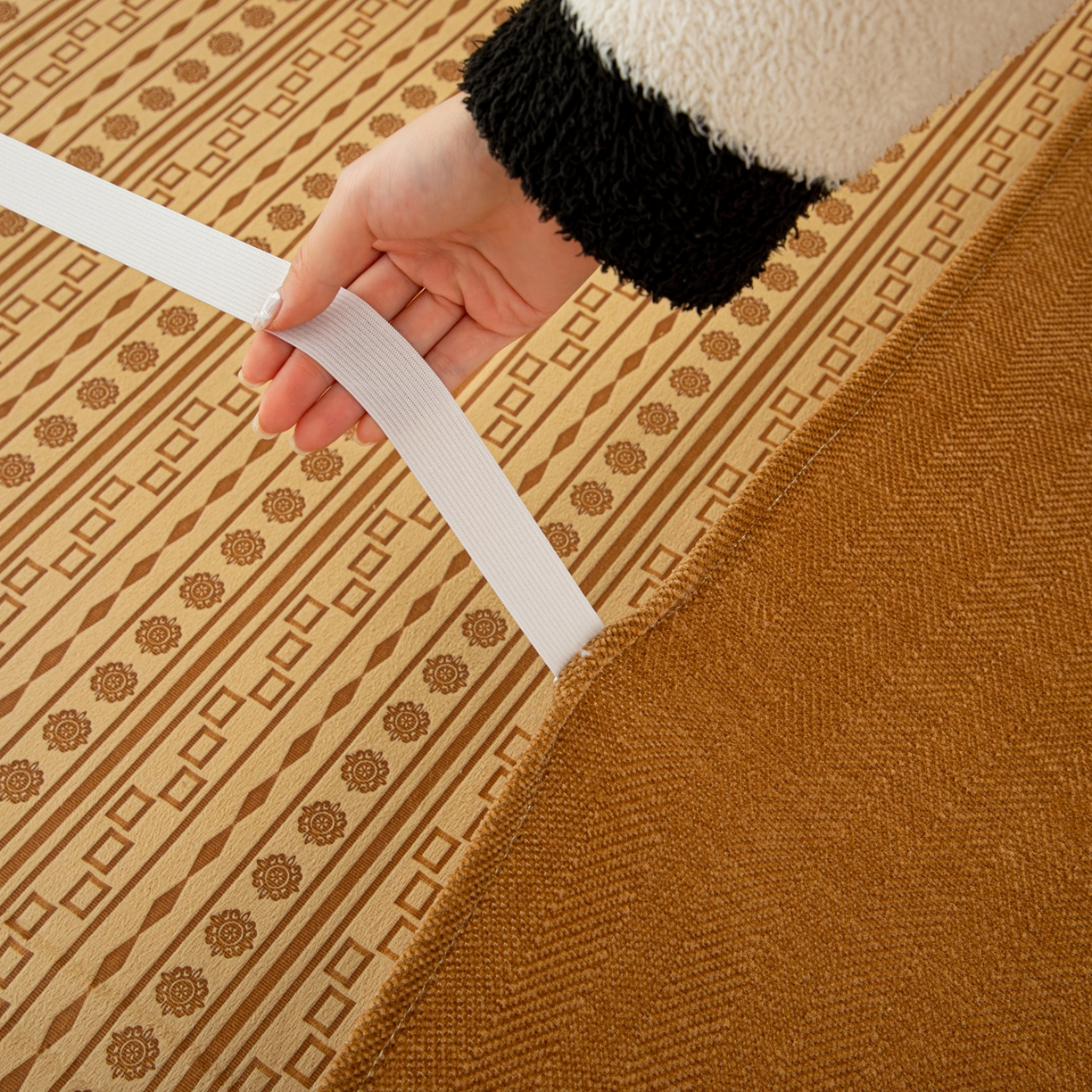 91家纺网 家纺一手货源 找家纺 （总）沐沐家纺 2026新款南笙床头罩+床裙罩