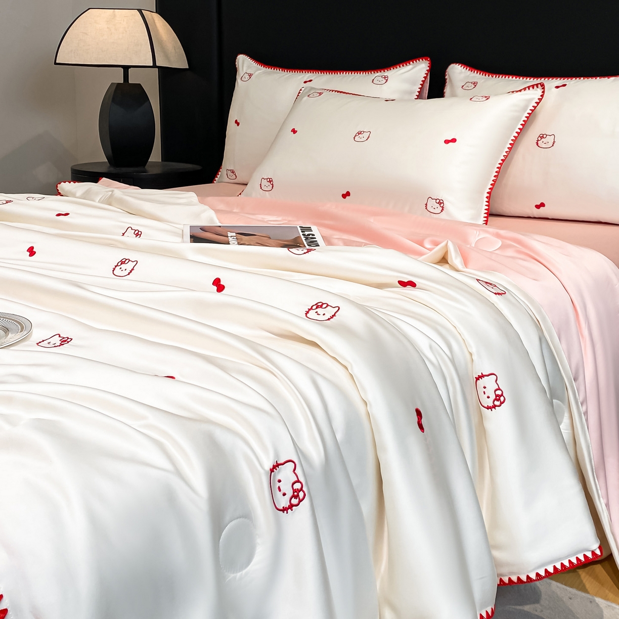 91家纺网 家纺一手货源 找家纺 （总）如一 2026新款水洗冰丝刺绣三角针工艺夏被四件套