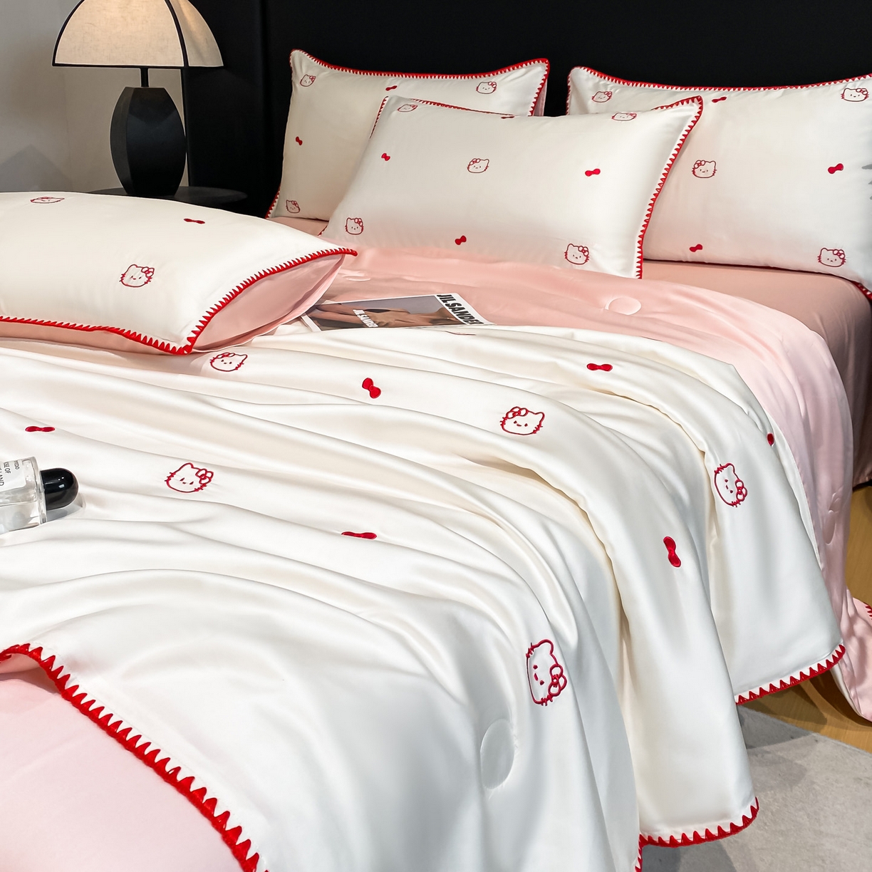 91家纺网 家纺一手货源 找家纺 （总）如一 2026新款水洗冰丝刺绣三角针工艺夏被四件套