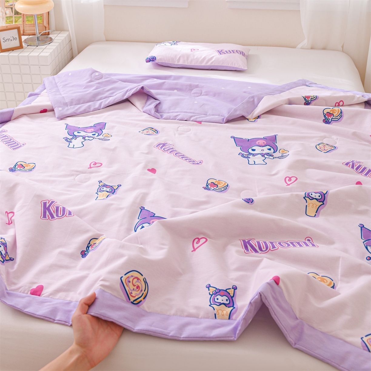91家纺网 家纺一手货源 找家纺 名兮家居 2026新款经典奥特曼儿童全棉夏被夏凉被空调被【含防伪标】 全棉夏被-甜筒库洛米