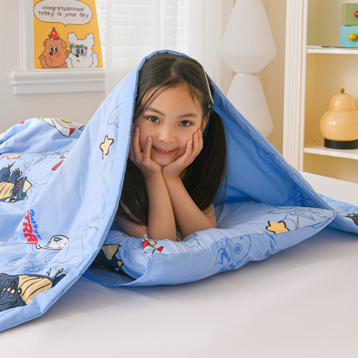 91家纺网 家纺一手货源 找家纺 名兮家居 2026新款经典奥特曼儿童全棉夏被夏凉被空调被【含防伪标】 全棉夏被-奥特勇士