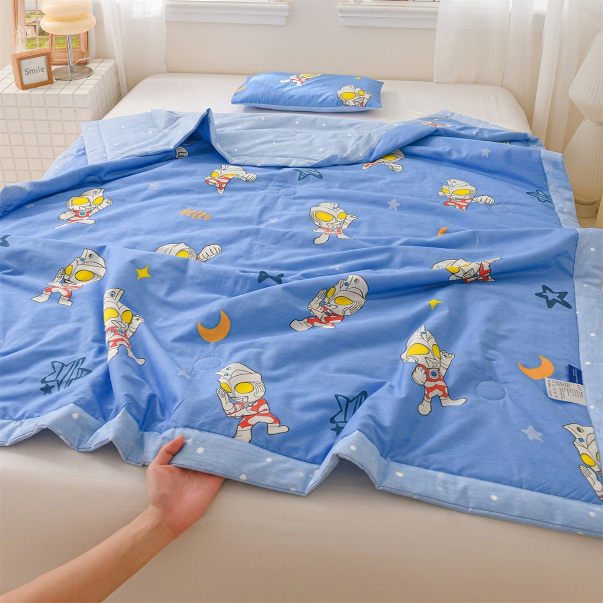 名兮家居 2026新款经典奥特曼儿童全棉夏被夏凉被空调被【含防伪标】 全棉夏被-艾斯奥特曼