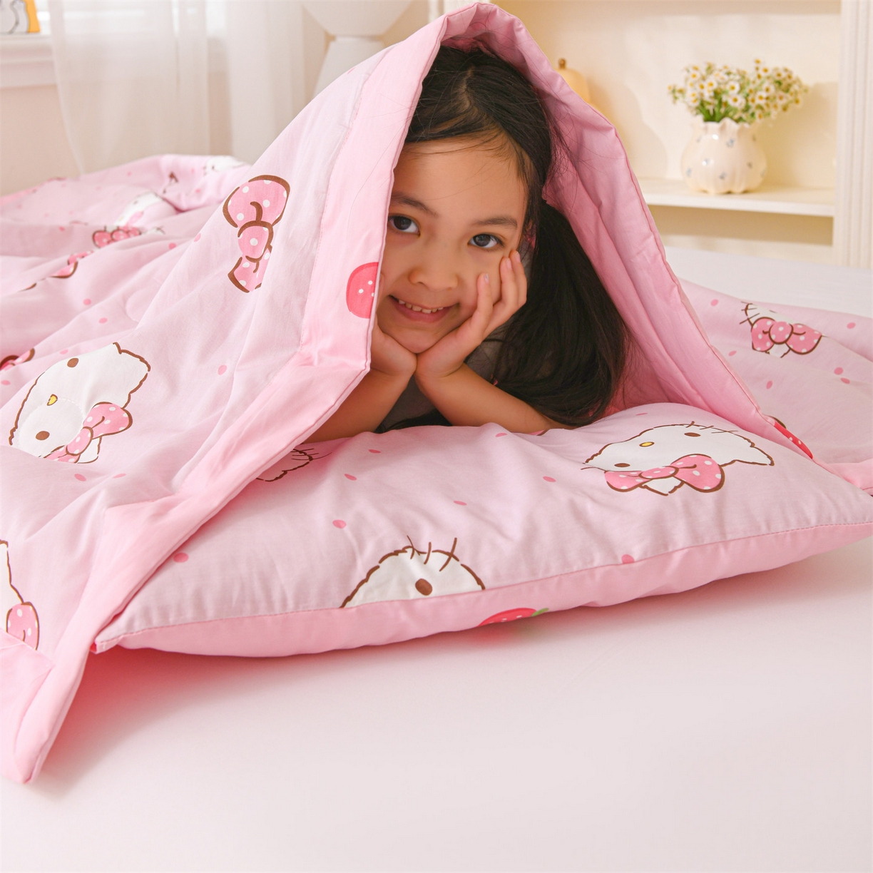 91家纺网 家纺一手货源 找家纺 名兮家居 2026新款经典奥特曼儿童全棉夏被夏凉被空调被【含防伪标】 全棉夏被-呆萌kt