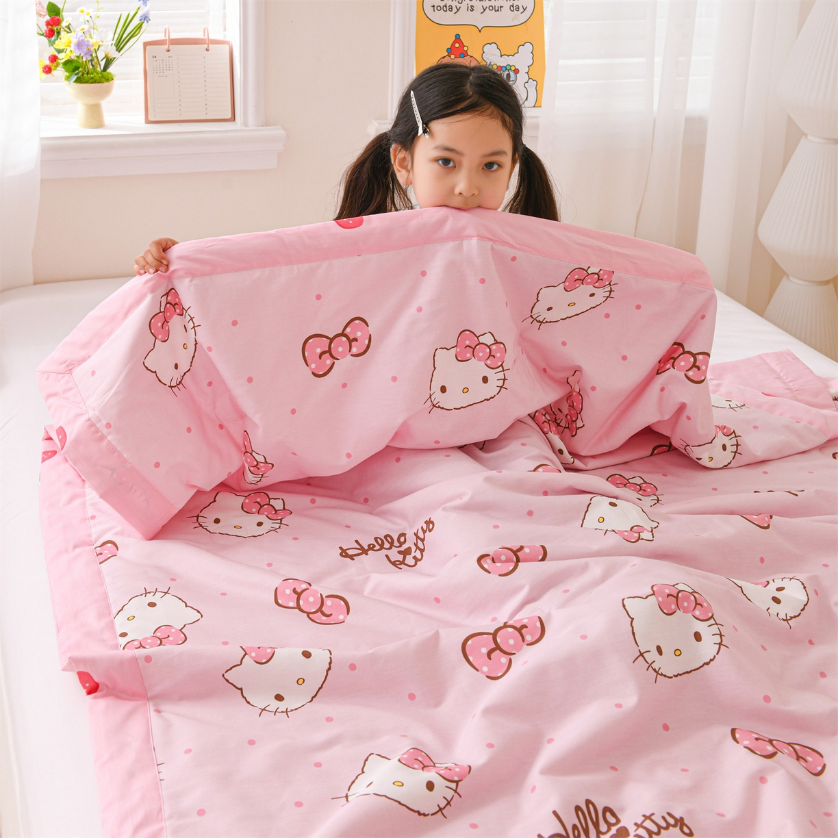 91家纺网 家纺一手货源 找家纺 名兮家居 2026新款经典奥特曼儿童全棉夏被夏凉被空调被【含防伪标】 全棉夏被-呆萌kt