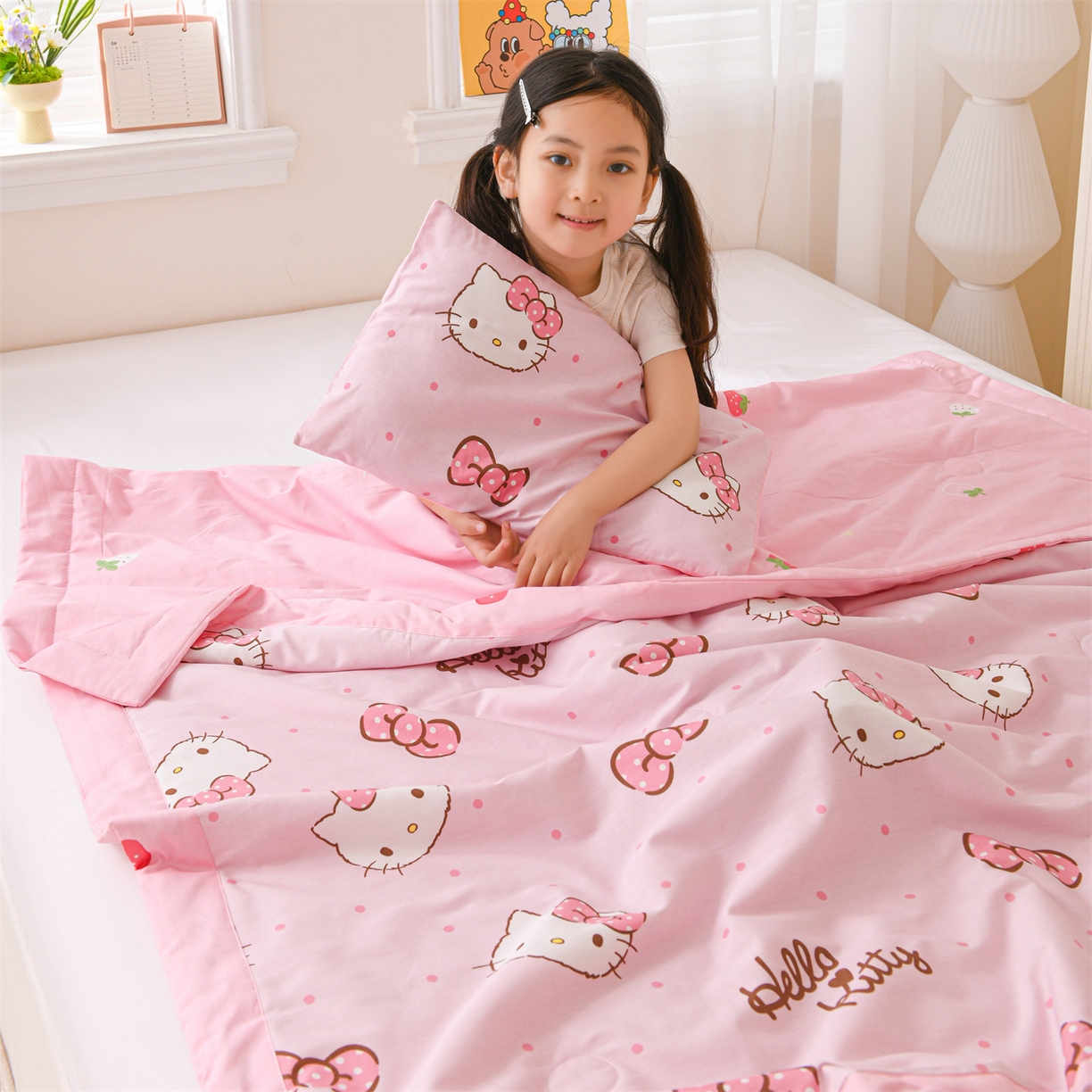 91家纺网 家纺一手货源 找家纺 名兮家居 2026新款经典奥特曼儿童全棉夏被夏凉被空调被【含防伪标】 全棉夏被-呆萌kt