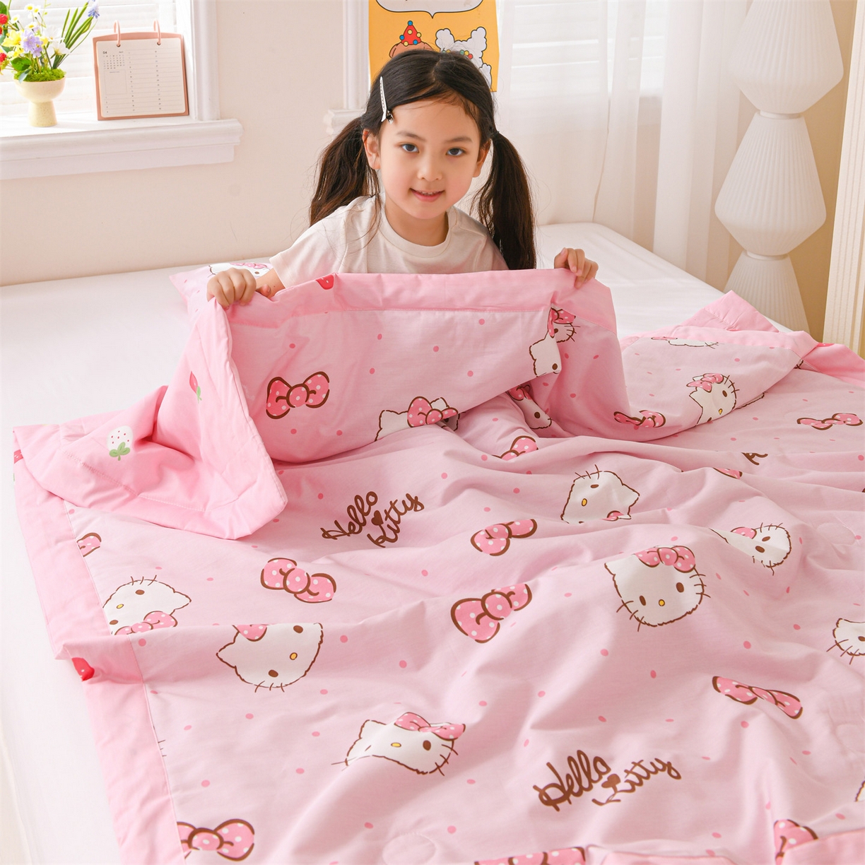 91家纺网 家纺一手货源 找家纺 名兮家居 2026新款经典奥特曼儿童全棉夏被夏凉被空调被【含防伪标】 全棉夏被-呆萌kt