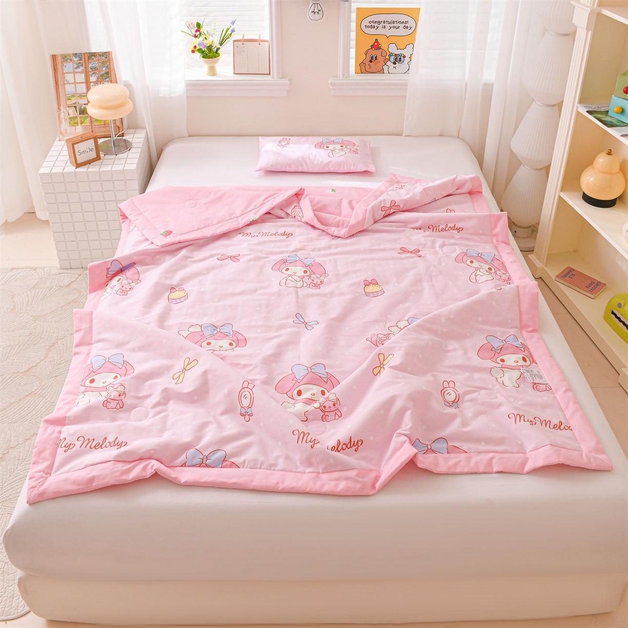 91家纺网 家纺一手货源 找家纺 名兮家居 2026新款经典奥特曼儿童全棉夏被夏凉被空调被【含防伪标】 全棉夏被-魔法美乐蒂