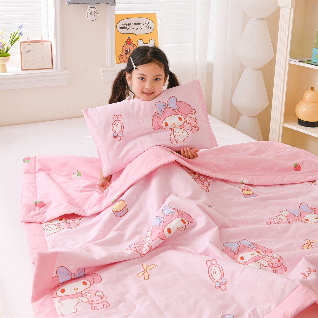 91家纺网 家纺一手货源 找家纺 名兮家居 2026新款经典奥特曼儿童全棉夏被夏凉被空调被【含防伪标】 全棉夏被-魔法美乐蒂