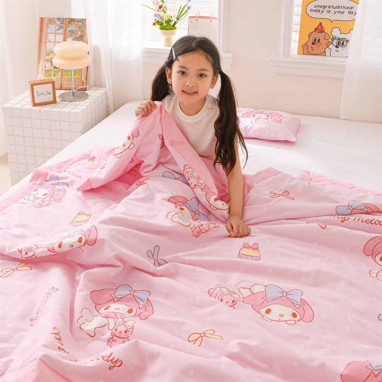 91家纺网 家纺一手货源 找家纺 名兮家居 2026新款经典奥特曼儿童全棉夏被夏凉被空调被【含防伪标】 全棉夏被-魔法美乐蒂