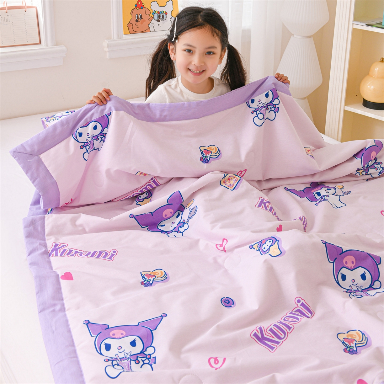 91家纺网 家纺一手货源 找家纺 名兮家居 2026新款经典奥特曼儿童全棉夏被夏凉被空调被【含防伪标】 全棉夏被-甜筒库洛米