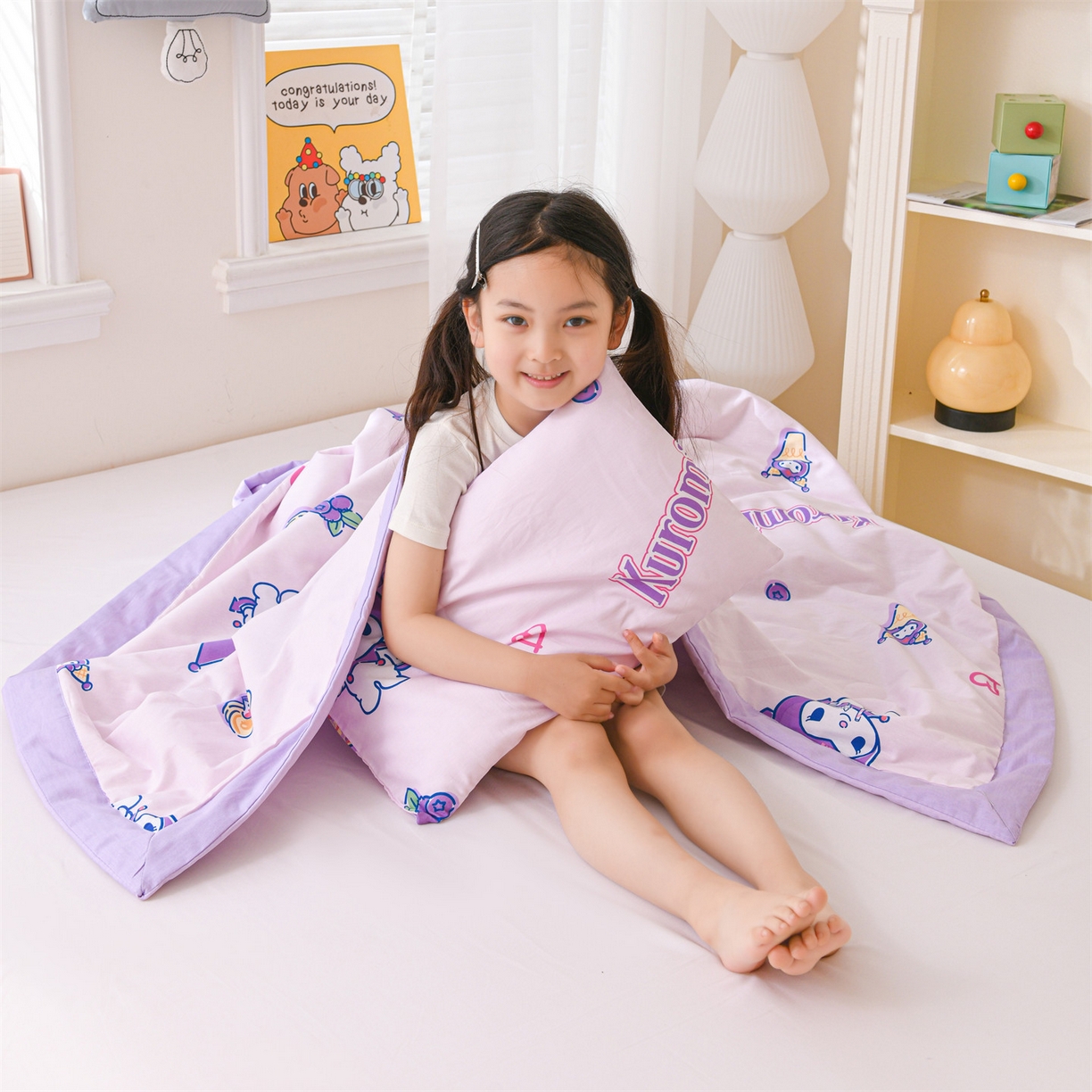 91家纺网 家纺一手货源 找家纺 名兮家居 2026新款经典奥特曼儿童全棉夏被夏凉被空调被【含防伪标】 全棉夏被-甜筒库洛米