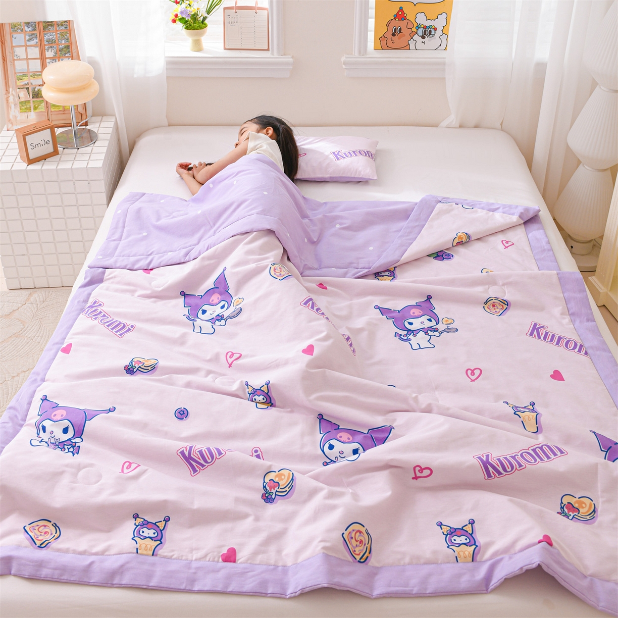 91家纺网 家纺一手货源 找家纺 名兮家居 2026新款经典奥特曼儿童全棉夏被夏凉被空调被【含防伪标】 全棉夏被-甜筒库洛米