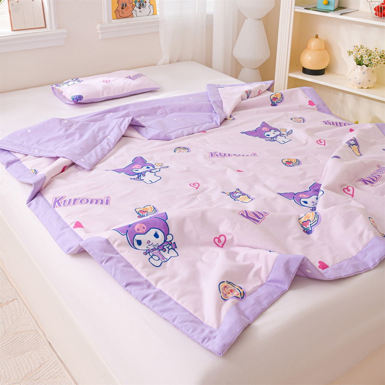 91家纺网 家纺一手货源 找家纺 名兮家居 2026新款经典奥特曼儿童全棉夏被夏凉被空调被【含防伪标】 全棉夏被-甜筒库洛米