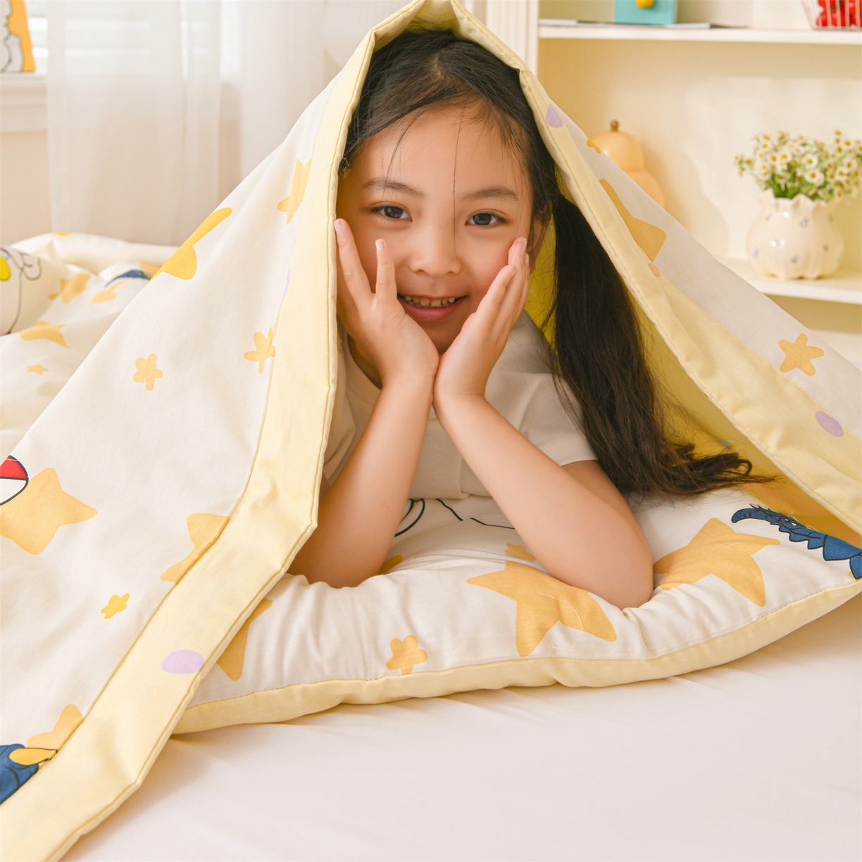 91家纺网 家纺一手货源 找家纺 名兮家居 2026新款经典奥特曼儿童全棉夏被夏凉被空调被【含防伪标】 全棉夏被-星星奥特曼