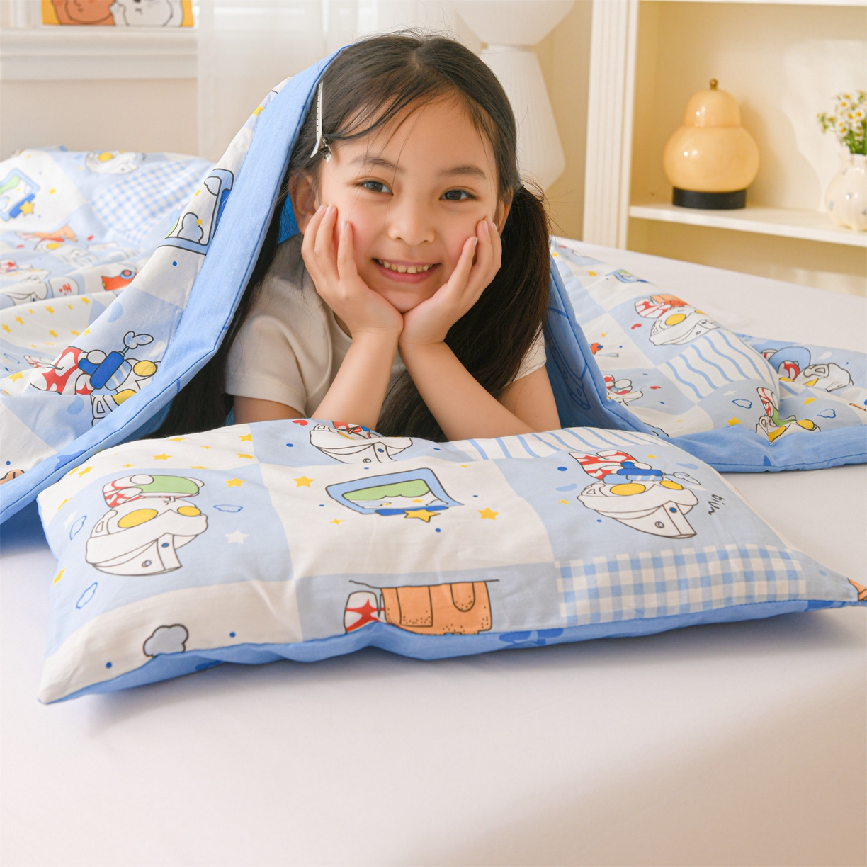 91家纺网 家纺一手货源 找家纺 名兮家居 2026新款经典奥特曼儿童全棉夏被夏凉被空调被【含防伪标】 全棉夏被-小小艾斯