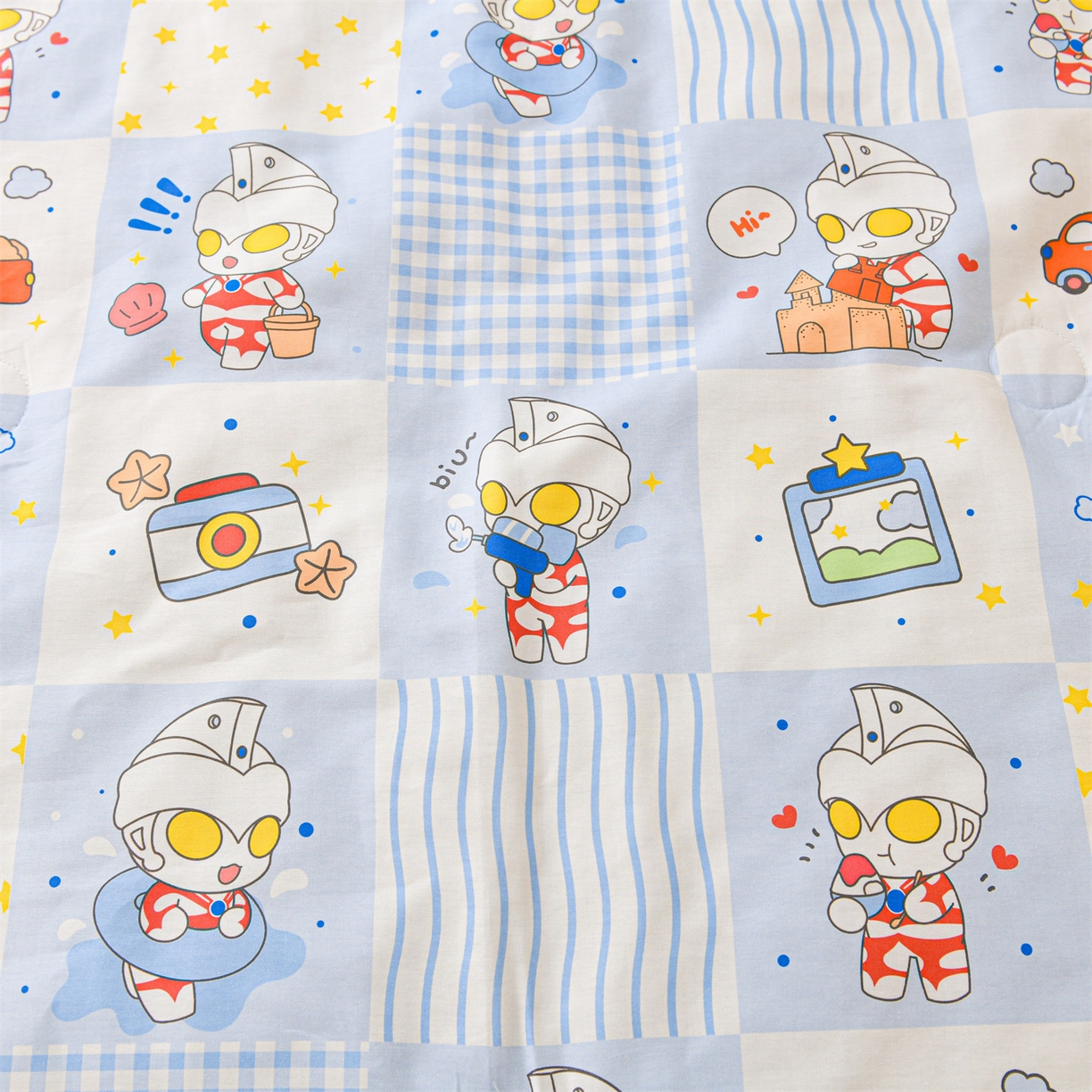 91家纺网 家纺一手货源 找家纺 名兮家居 2026新款经典奥特曼儿童全棉夏被夏凉被空调被【含防伪标】 全棉夏被-小小艾斯