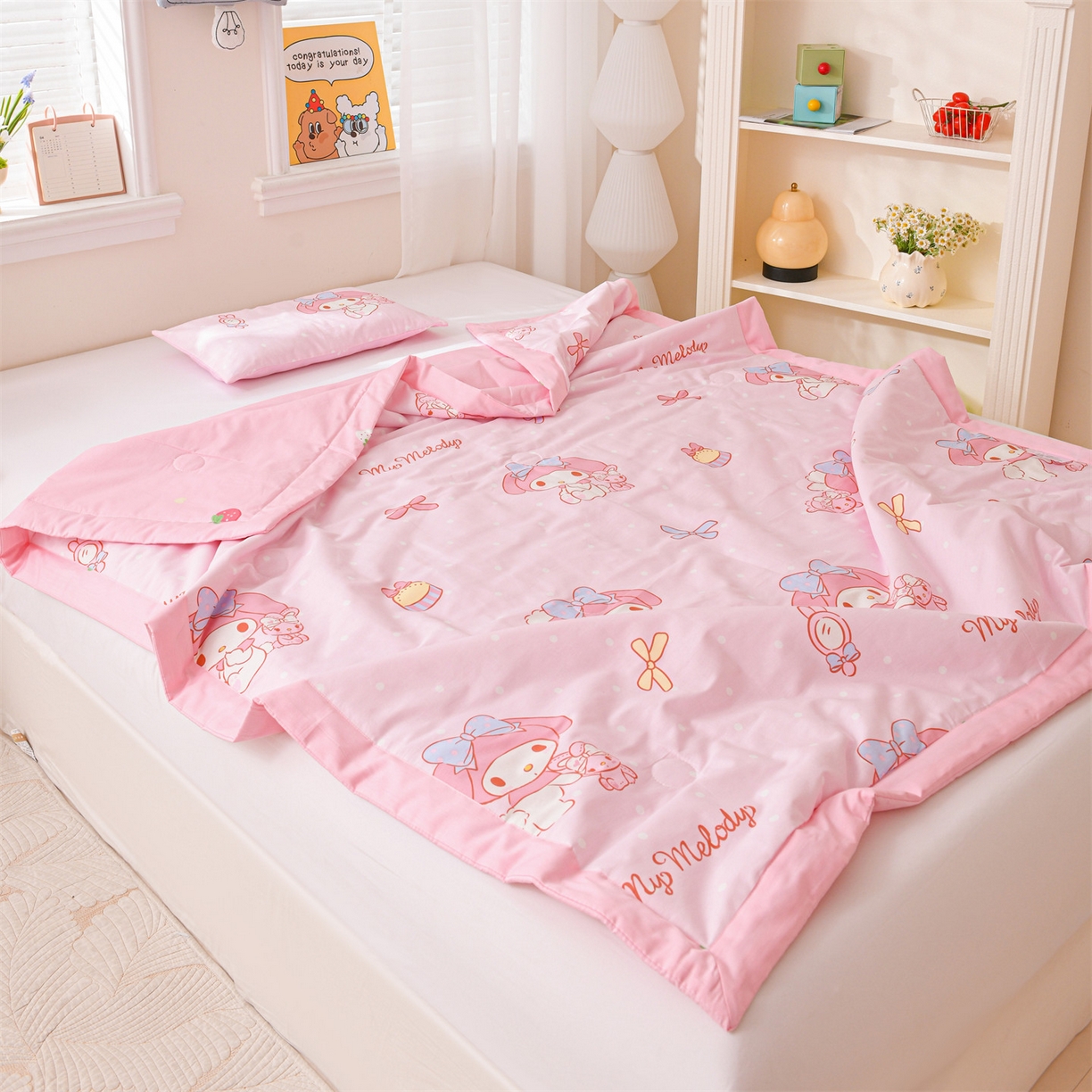 91家纺网 家纺一手货源 找家纺 名兮家居 2026新款经典奥特曼儿童全棉夏被夏凉被空调被【含防伪标】 全棉夏被-魔法美乐蒂