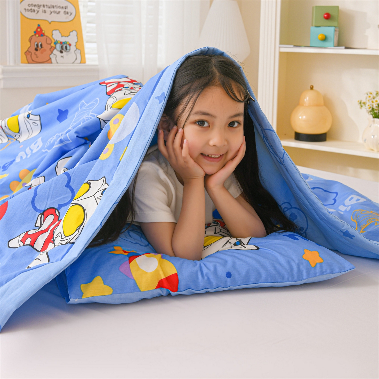 91家纺网 家纺一手货源 找家纺 名兮家居 2026新款经典奥特曼儿童全棉夏被夏凉被空调被【含防伪标】 全棉夏被-光线王子