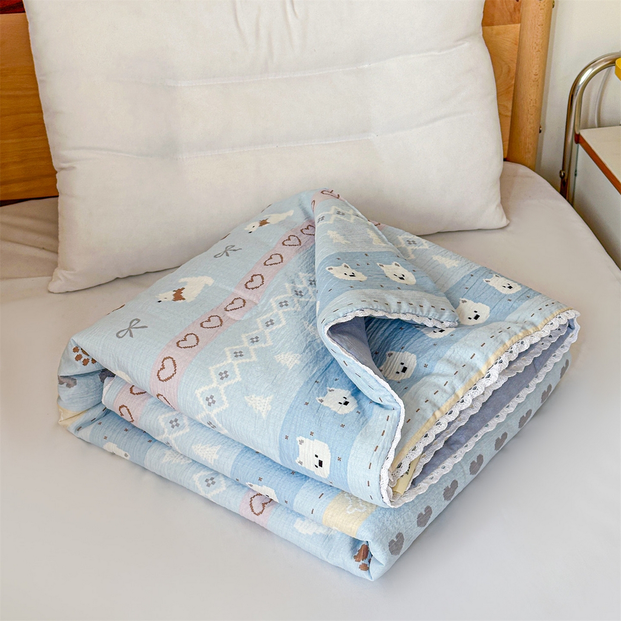 名兮家居 2026新款儿童A类皱皱纱夏被夏凉被空调被 萌趣