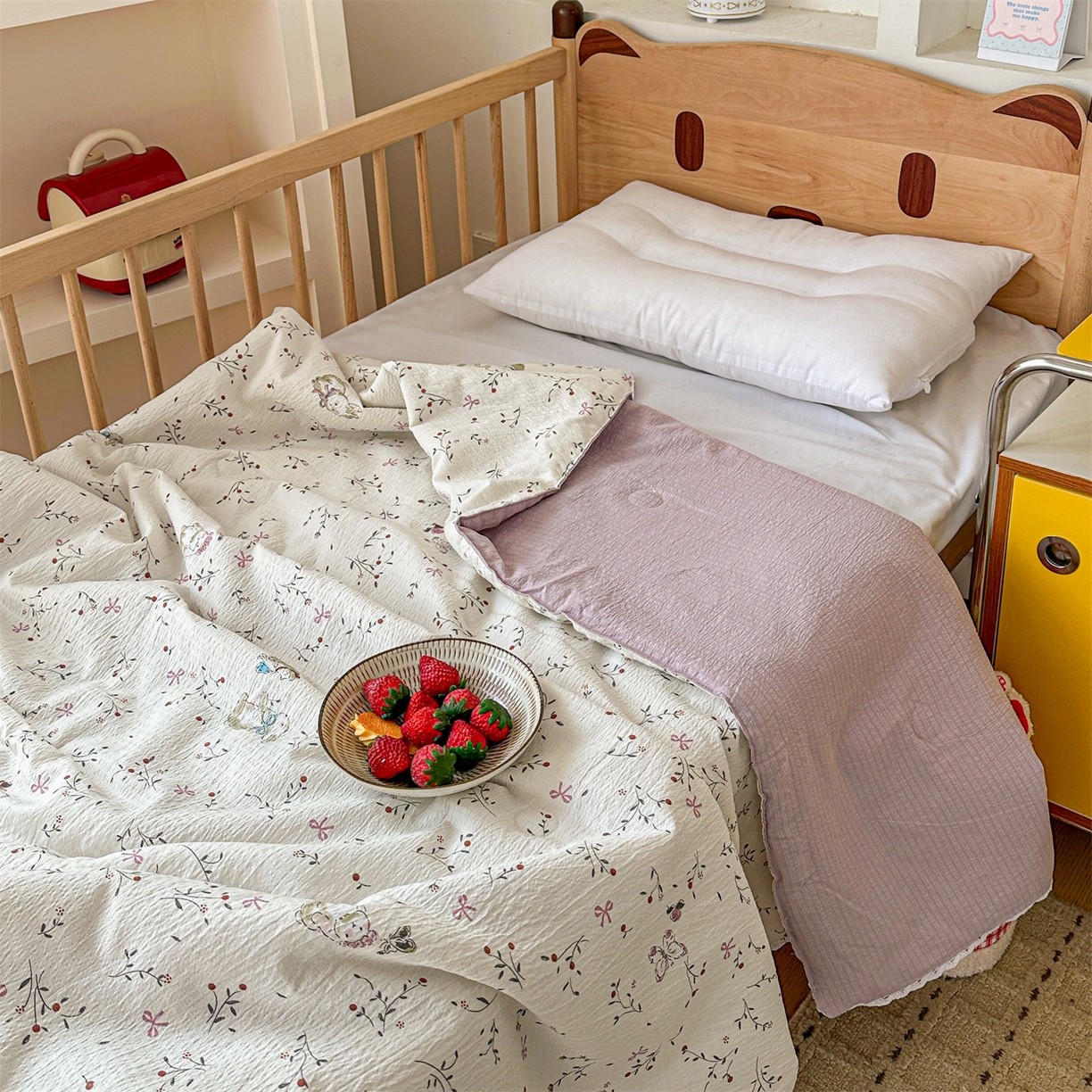 91家纺网 家纺一手货源 找家纺 名兮家居 2026新款儿童A类皱皱纱夏被夏凉被空调被 蜜芽兔