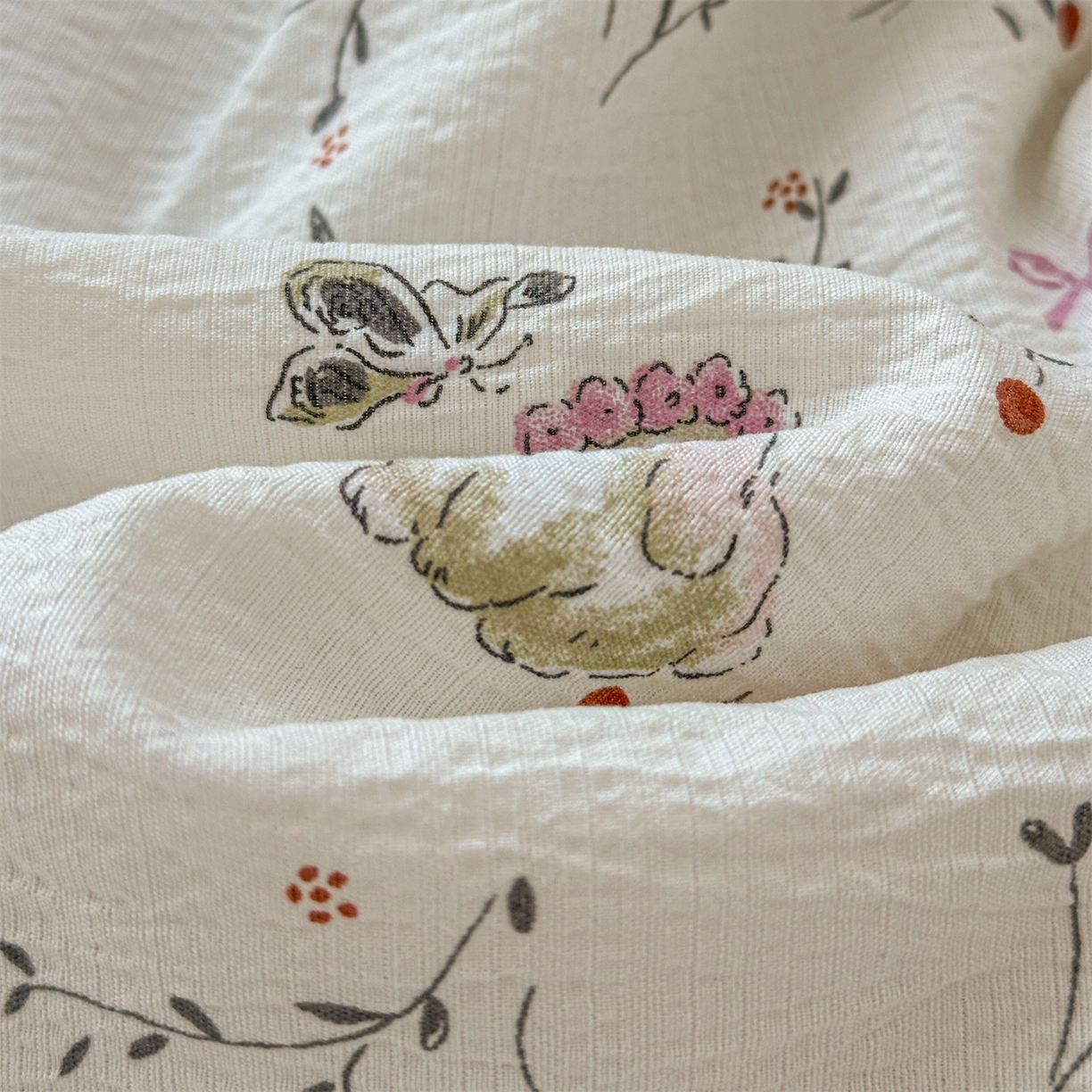 91家纺网 家纺一手货源 找家纺 名兮家居 2026新款儿童A类皱皱纱夏被夏凉被空调被 蜜芽兔