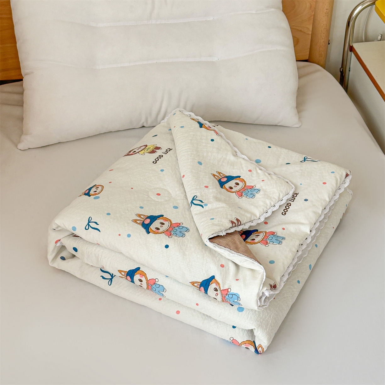 名兮家居 2026新款儿童A类皱皱纱夏被夏凉被空调被 泡泡兔