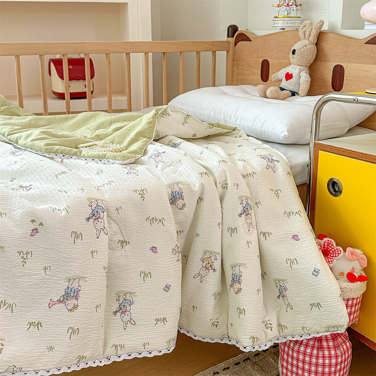 91家纺网 家纺一手货源 找家纺 名兮家居 2026新款儿童A类皱皱纱夏被夏凉被空调被 音乐家