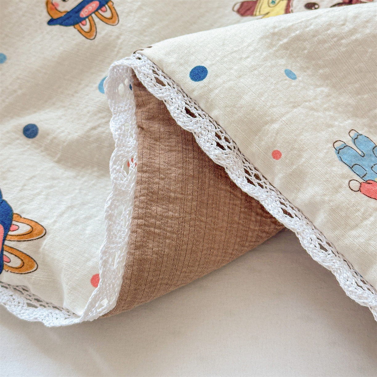 91家纺网 家纺一手货源 找家纺 名兮家居 2026新款儿童A类皱皱纱夏被夏凉被空调被 泡泡兔