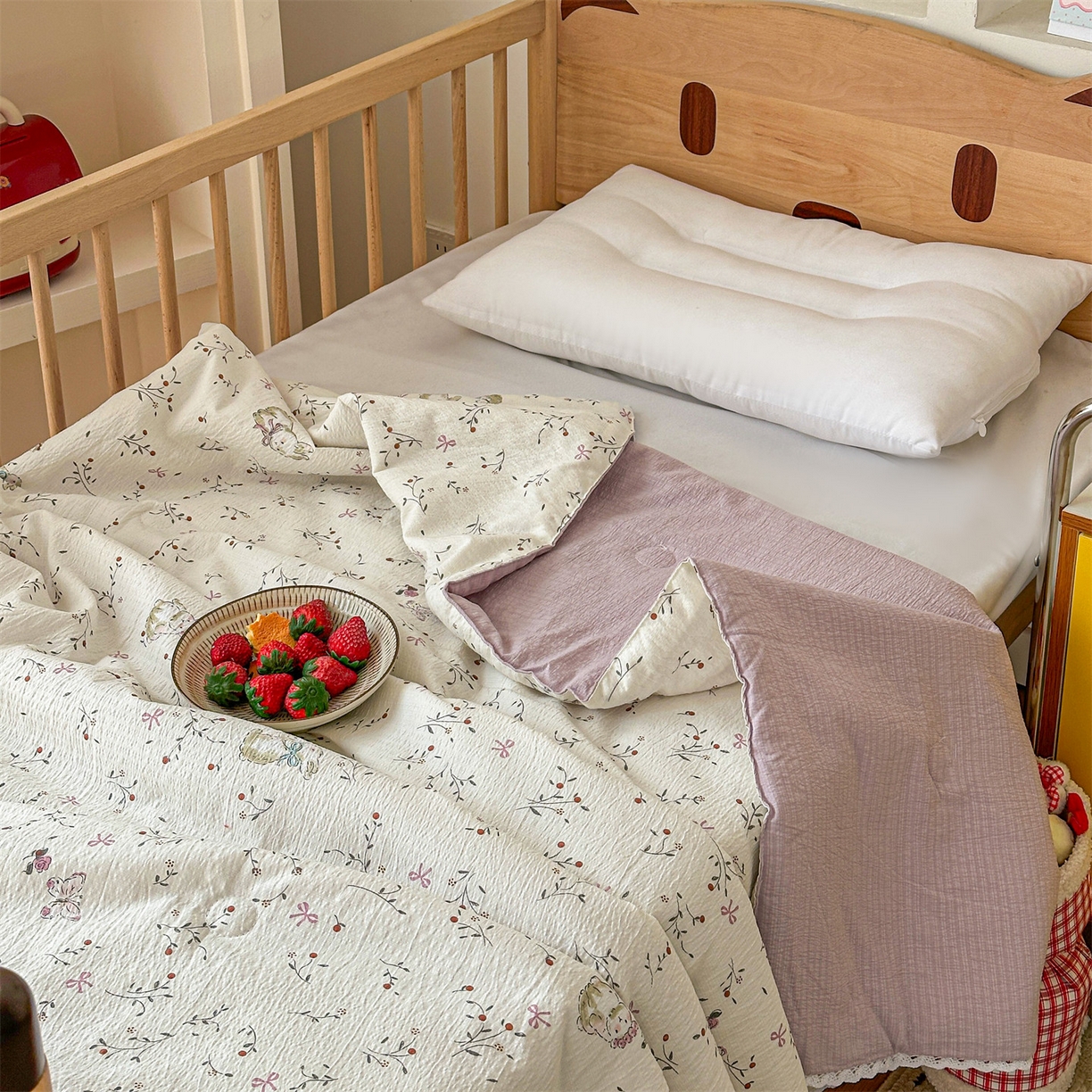 91家纺网 家纺一手货源 找家纺 名兮家居 2026新款儿童A类皱皱纱夏被夏凉被空调被 蜜芽兔