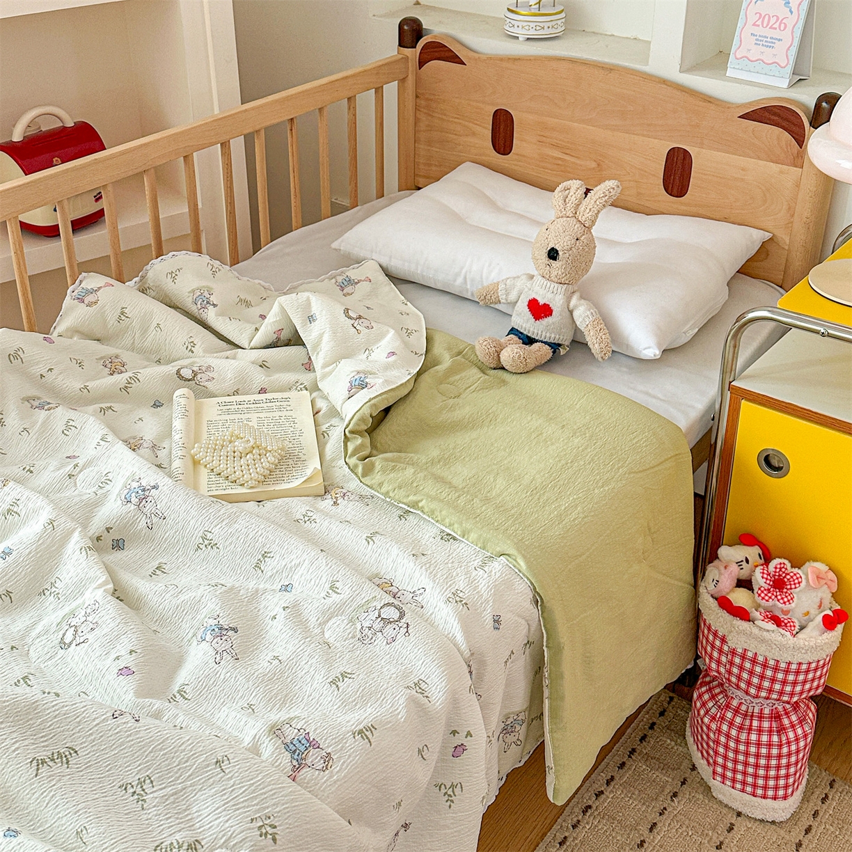 91家纺网 家纺一手货源 找家纺 名兮家居 2026新款儿童A类皱皱纱夏被夏凉被空调被 音乐家