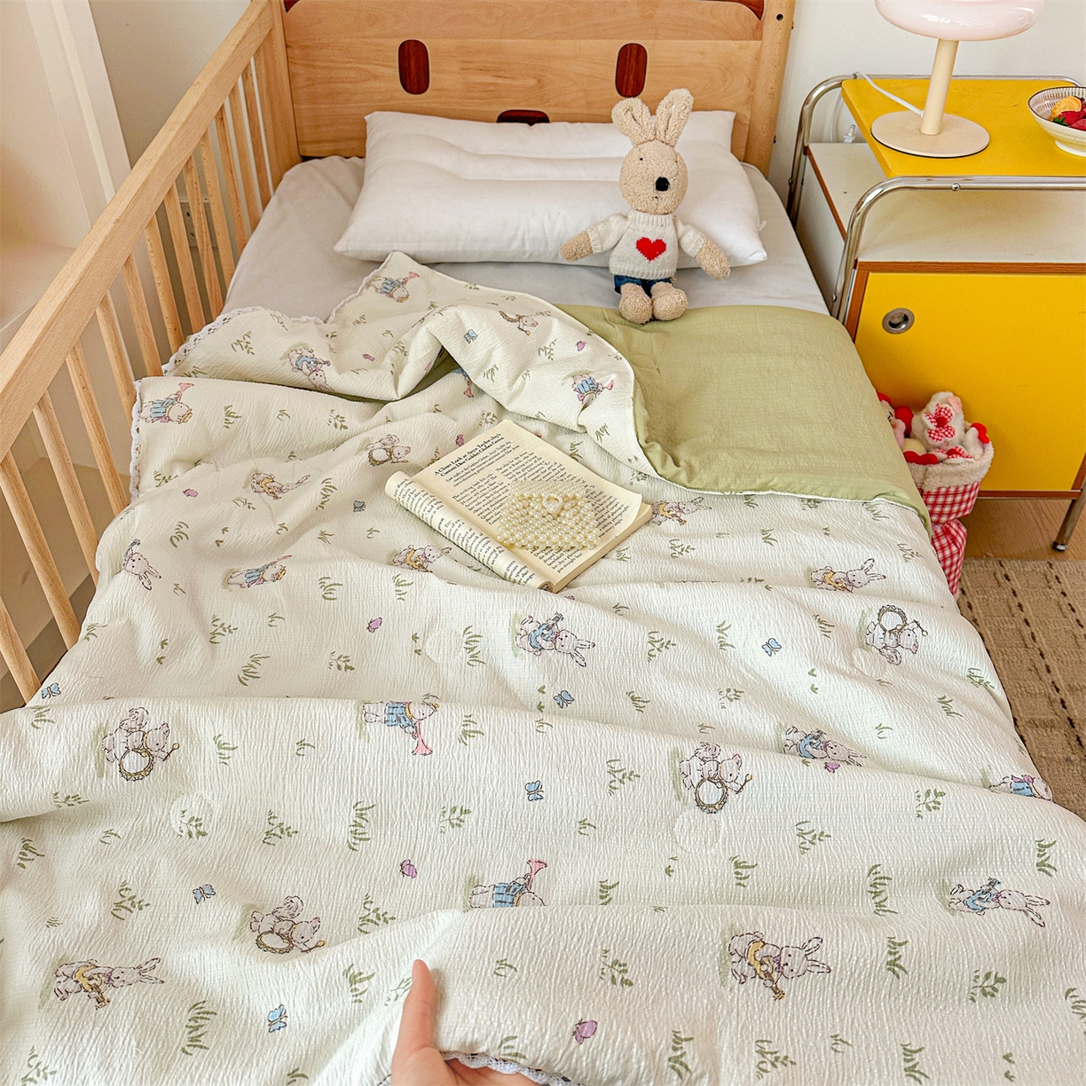 91家纺网 家纺一手货源 找家纺 名兮家居 2026新款儿童A类皱皱纱夏被夏凉被空调被 音乐家