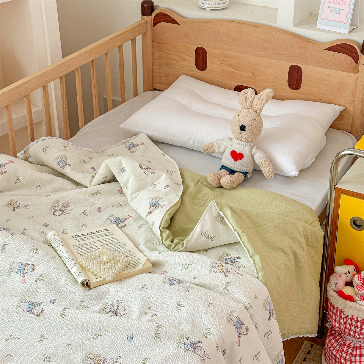 91家纺网 家纺一手货源 找家纺 名兮家居 2026新款儿童A类皱皱纱夏被夏凉被空调被 音乐家