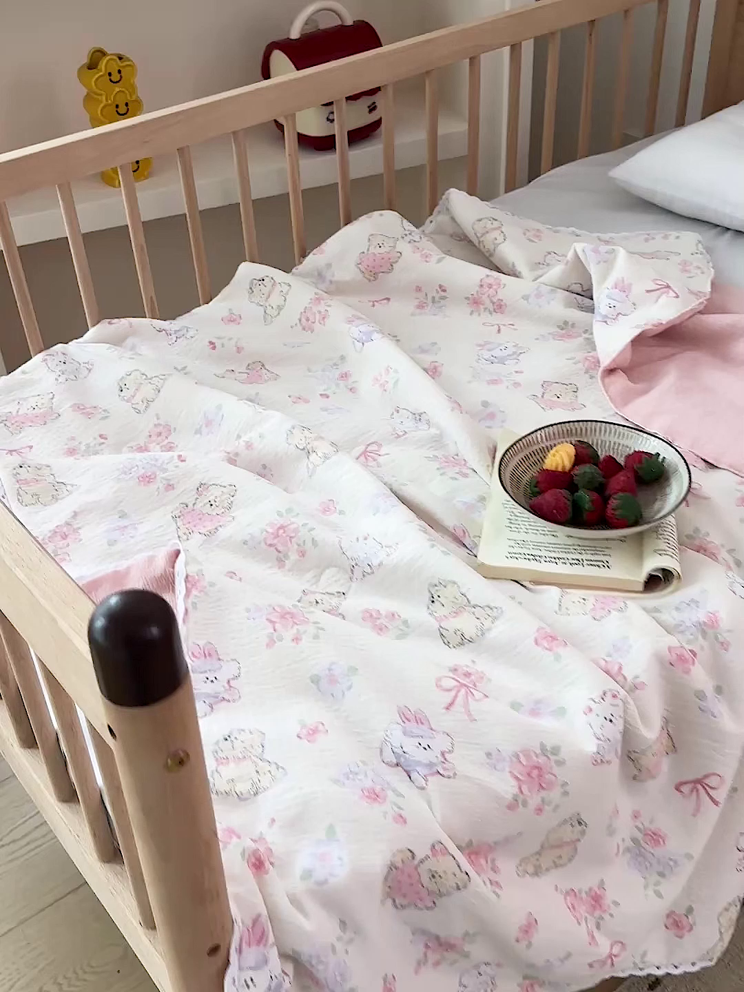 91家纺网 家纺一手货源 找家纺 名兮家居 2026新款儿童A类皱皱纱夏被夏凉被空调被 美娜