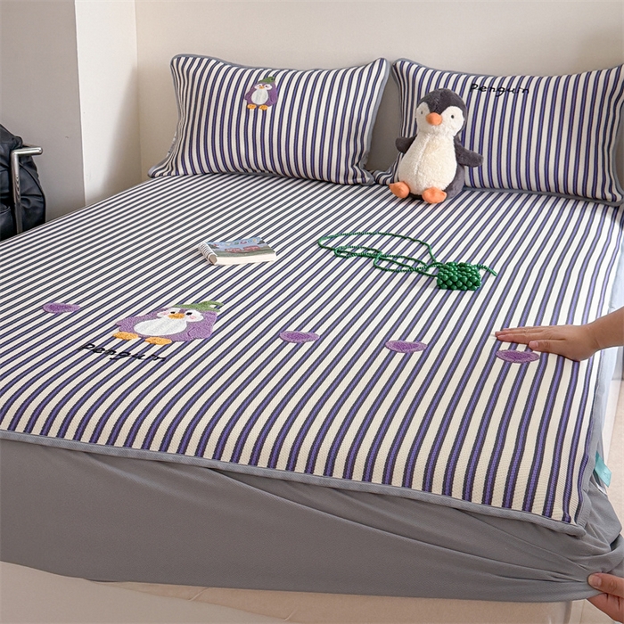 91家纺网 家纺一手货源 找家纺 （总）暖生活 2026新款3DMAX超凉感原创PE冰丝软席子凉席-床笠款