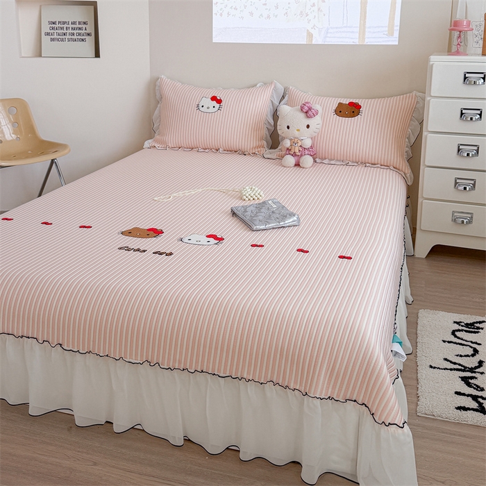 91家纺网 家纺一手货源 找家纺 （总）暖生活 2026新款3DMAX超凉感原创PE冰丝软席子凉席-床裙款