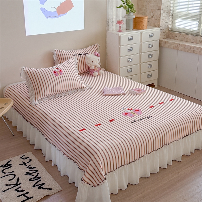 91家纺网 家纺一手货源 找家纺 暖生活 2026新款3DMAX超凉感原创PE冰丝软席子凉席-床裙款 蝶语甜喵