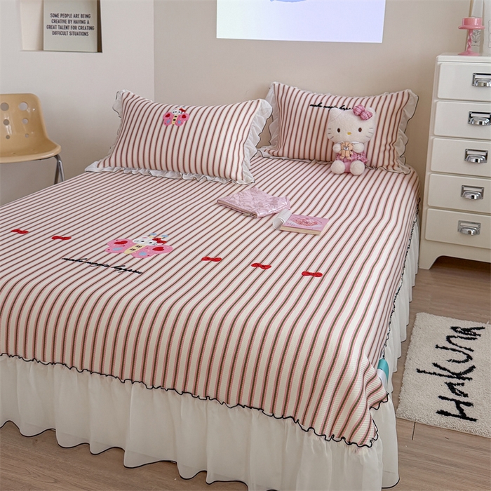 暖生活 2026新款3DMAX超凉感原创PE冰丝软席子凉席-床裙款 蝶语甜喵