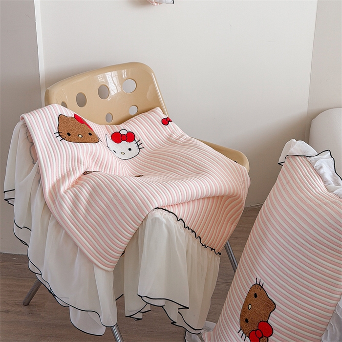 91家纺网 家纺一手货源 找家纺 暖生活 2026新款3DMAX超凉感原创PE冰丝软席子凉席-床裙款 粉条KT