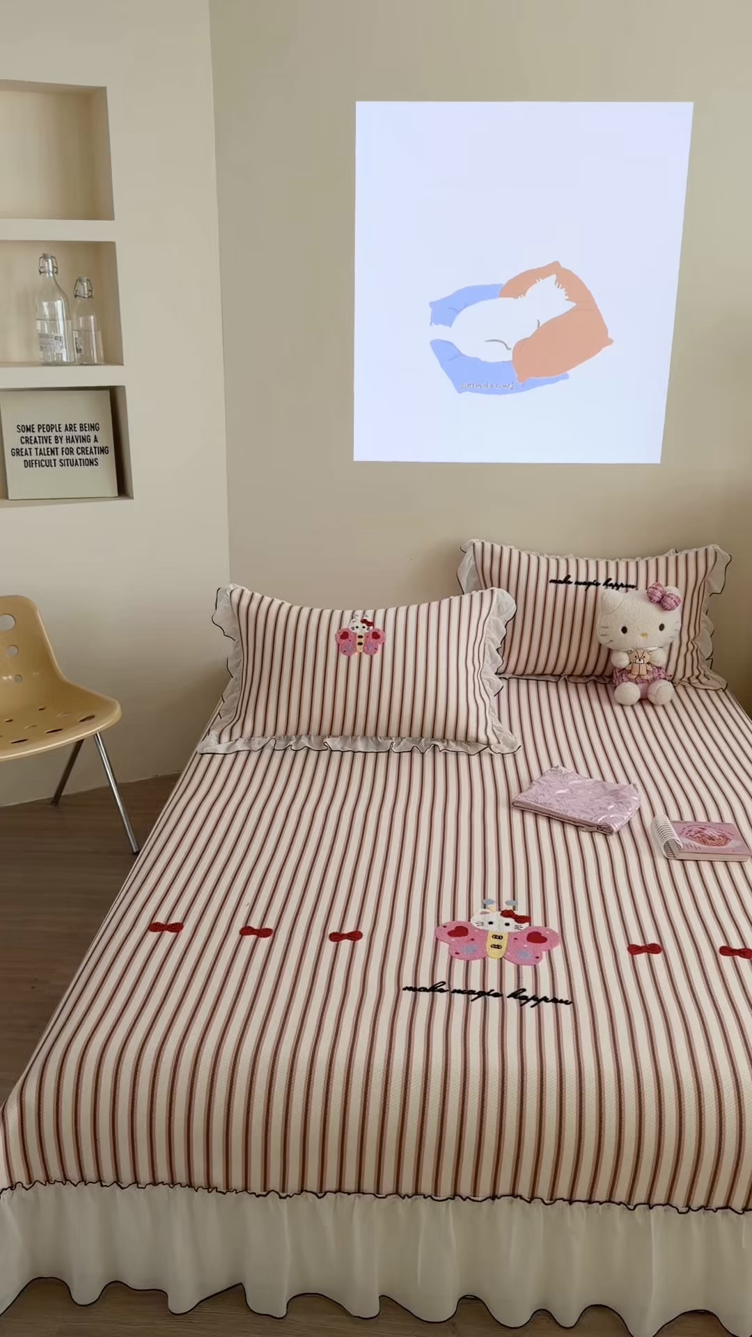 91家纺网 家纺一手货源 找家纺 暖生活 2026新款3DMAX超凉感原创PE冰丝软席子凉席-床裙款 蝶语甜喵