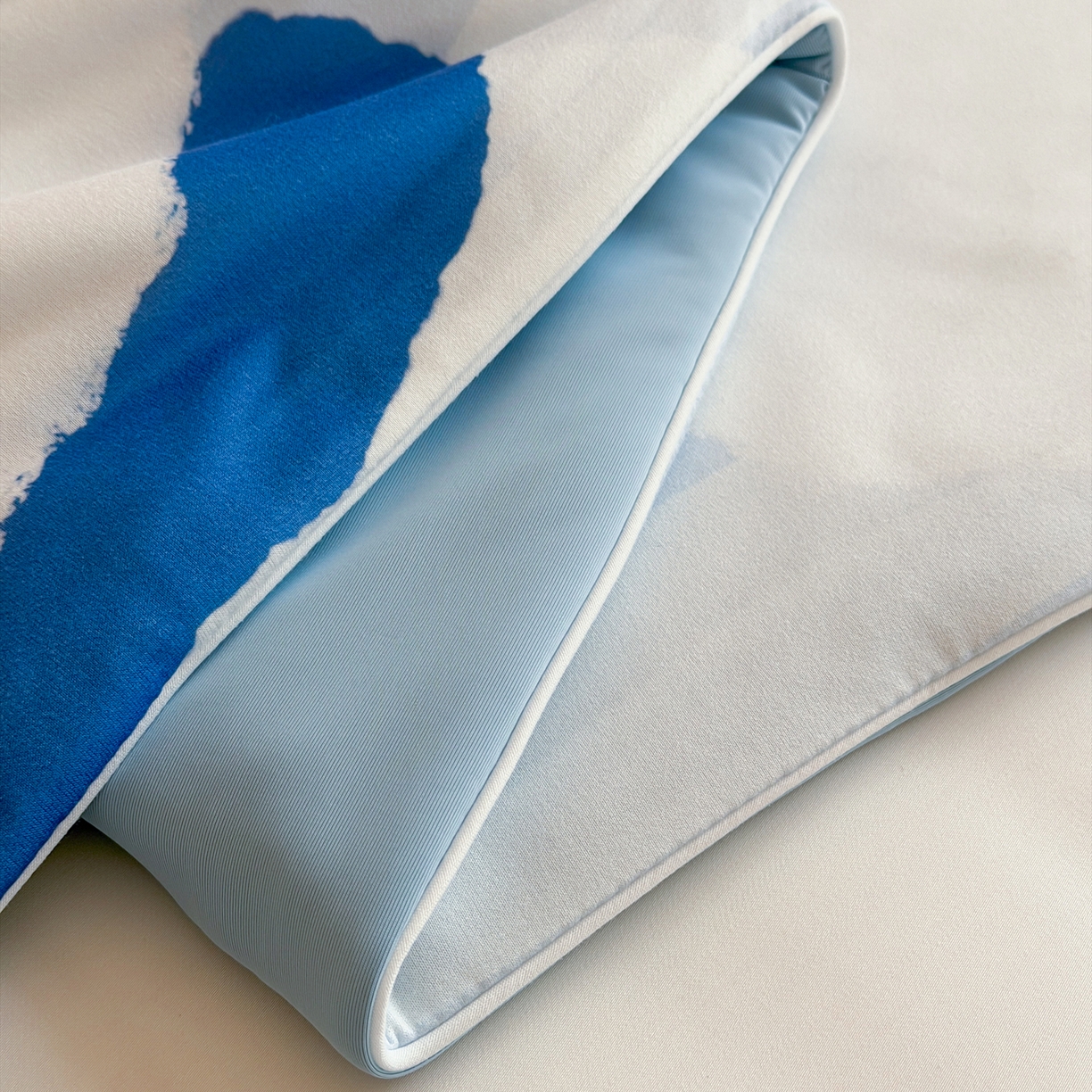 91家纺网 家纺一手货源 找家纺 桃喜 2026新款A类绵绵冰双感夏被夏凉被空调被（一面针织棉一面凉感 夏被蓝条软萌小狗