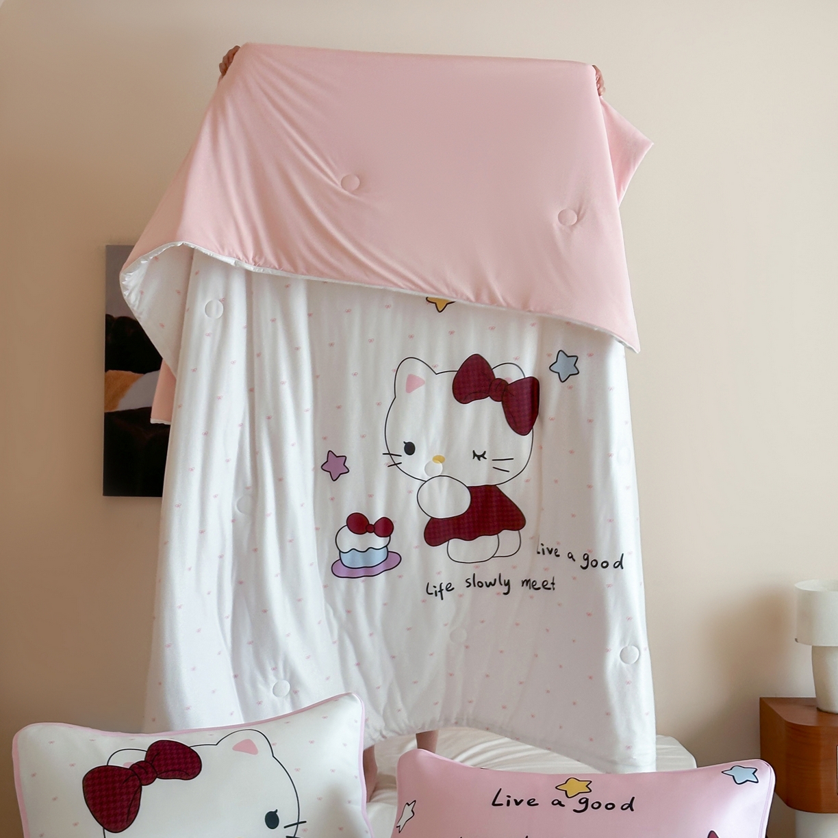 桃喜 2026新款A类绵绵冰双感夏被夏凉被空调被（一面针织棉一面凉感 夏被甜心猫咪