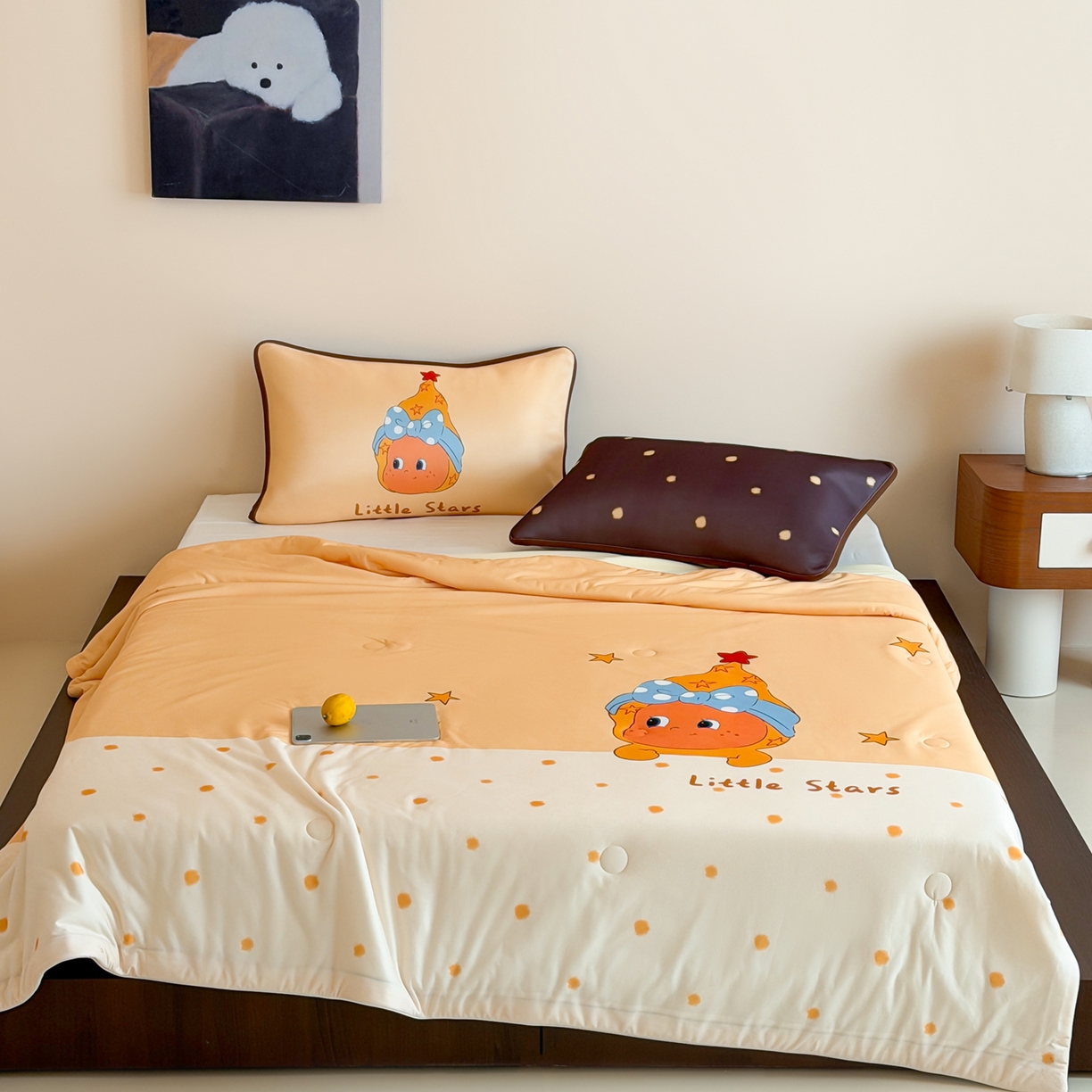 91家纺网 家纺一手货源 找家纺 桃喜 2026新款A类绵绵冰双感夏被夏凉被空调被（一面针织棉一面凉感 夏被星星日记