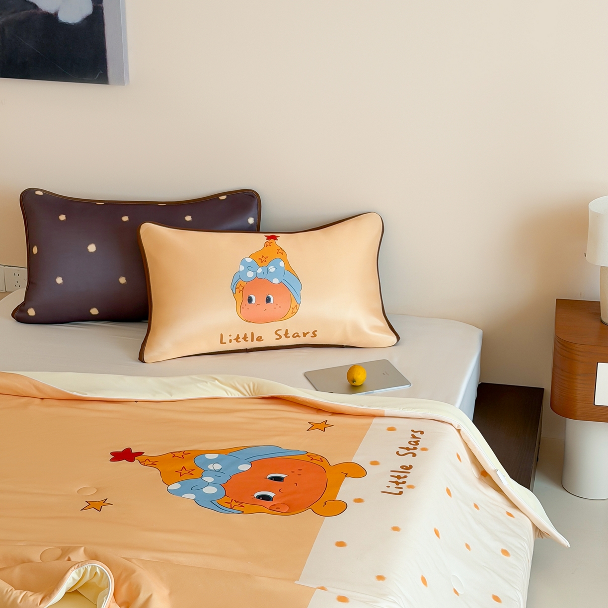 91家纺网 家纺一手货源 找家纺 桃喜 2026新款A类绵绵冰双感夏被夏凉被空调被（一面针织棉一面凉感 夏被星星日记